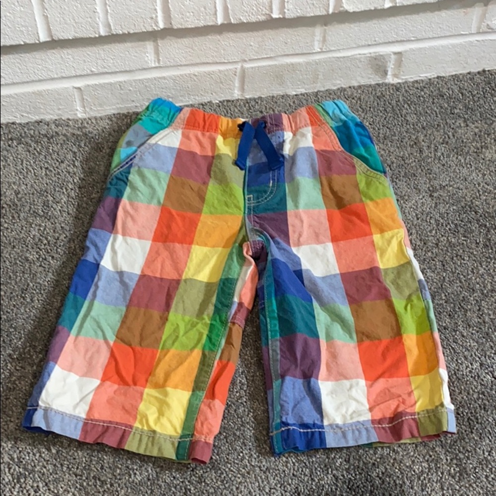 Mini Boden Plaid Colorful Shorts